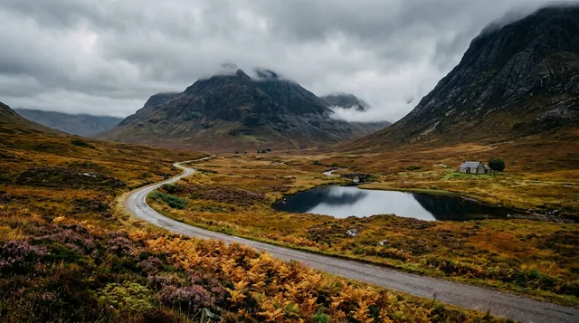 A Highland glen in autumn
